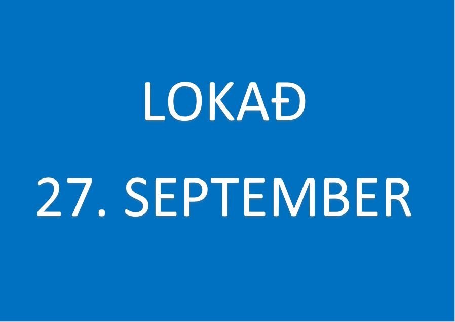 Lokað þriðjudaginn 27. september