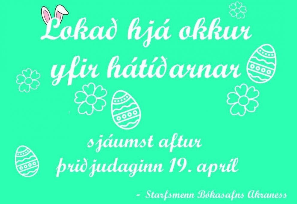 Lokað yfir páskahátíðina