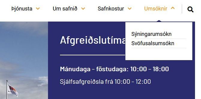 Svöfusalur - umsóknarformið komið í lag!
