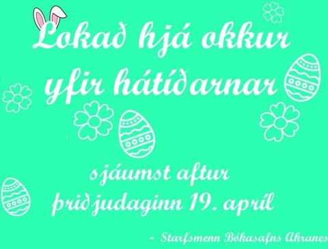 Lokað yfir páskahátíðina